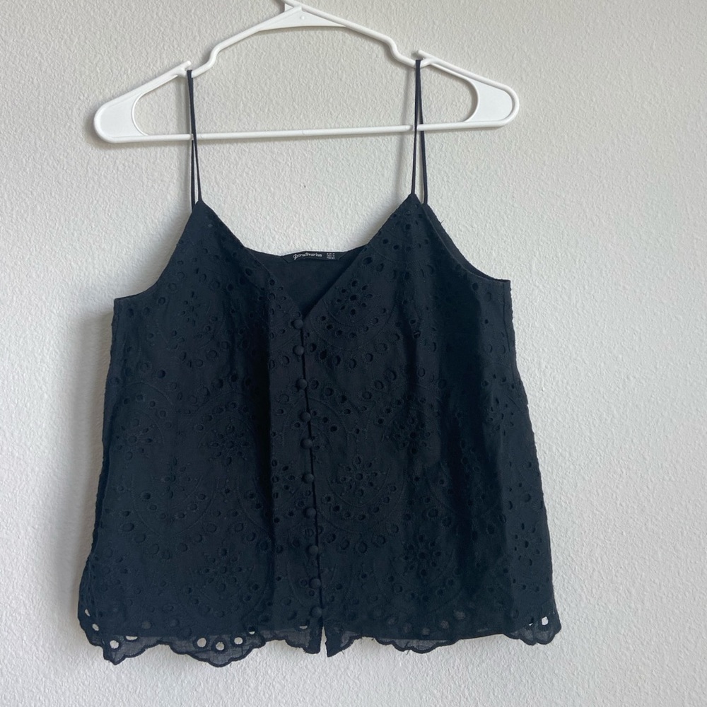 Stradivarius Cami Top Black
